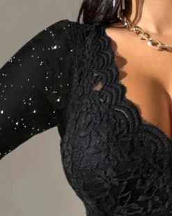 Women Black Sexy LaceTop