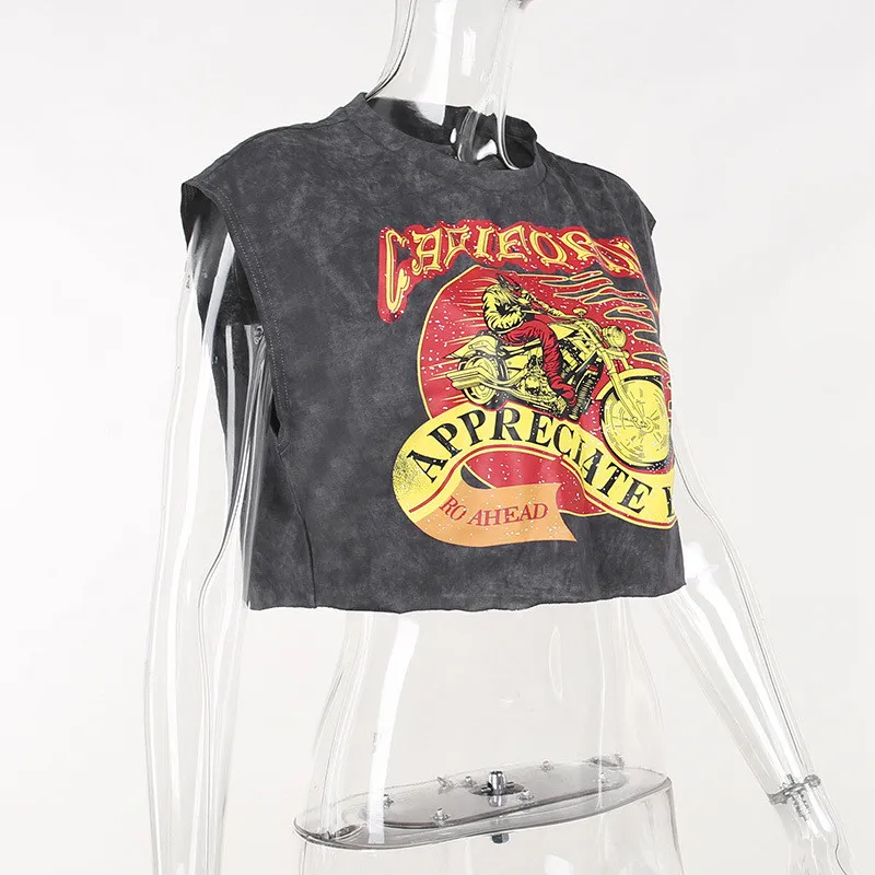 Women Sleeveless Printed Loose Tank Top - Image 19