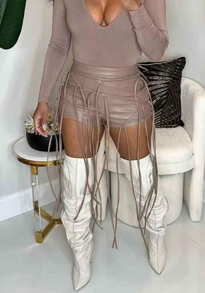 Ladies' Fashion Summer Leather Casual Style Shorts - Image 13