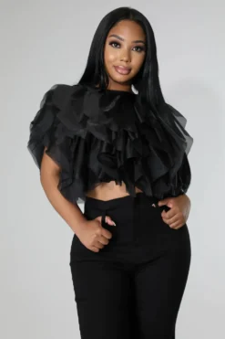 Chiffon Sleeveless Fashion Cropped Top