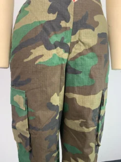 Women Low Rise Pocket Camouflage Pants