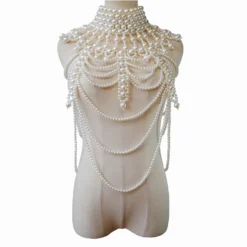 Sexy Tassel Pearl Sweater Chain Fashion Multilayer Pearl Body Chain