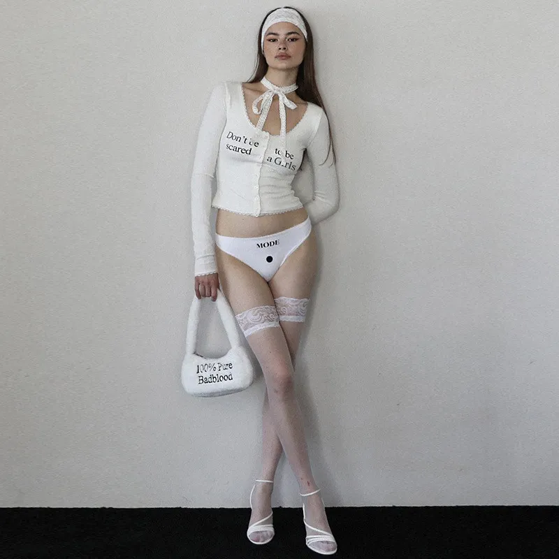 Autumn Fashion Trend U-neck Long-sleeved Knitting Cardigan Buttoned Slim T-shirt Top - Image 15