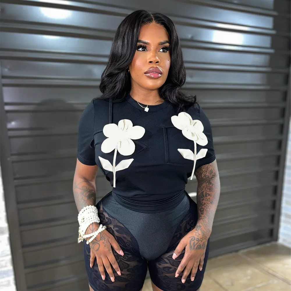 Summer Style Patchwork Contrast T-Shirt - Image 8