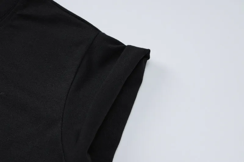 Women Spring Sleeveless Letter Print Crop T-Shirt Top - Image 6