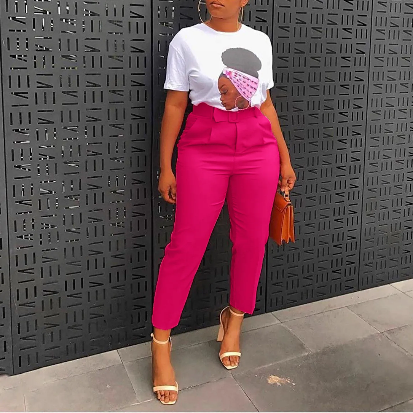 Autumn And Winter Chic Elegant OL Professional Trousers African High-Waist Casual Pants - Image 4