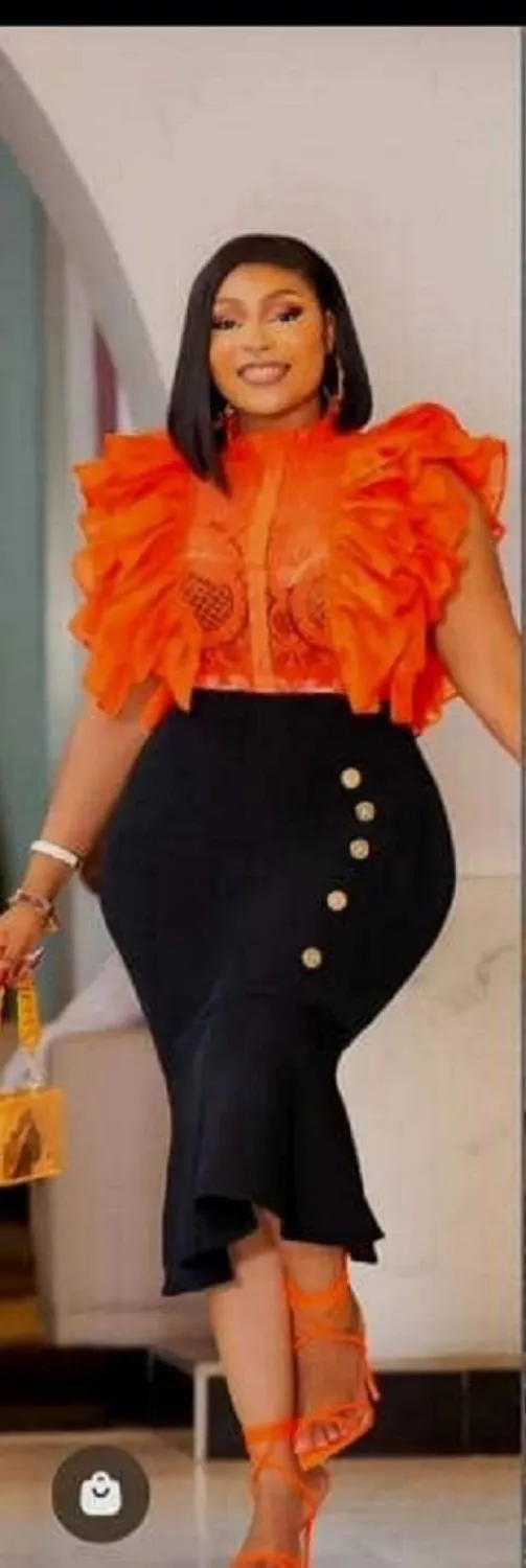 Women Summer French Ruffle Patchwork Crochet Hollow Stand Collar Lace Shirt - Image 13