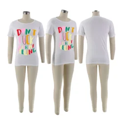 Round Neck Casual Letter Printing Sensation Short Sleeve T-Shirt Women's Trendy Top