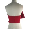 Sexy Bow Knot Wrapped Chest Strapless Versatile Short Top Shirt Women Tops