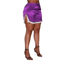 Women's Mesh Patchwork Stretch Slit Track Shorts