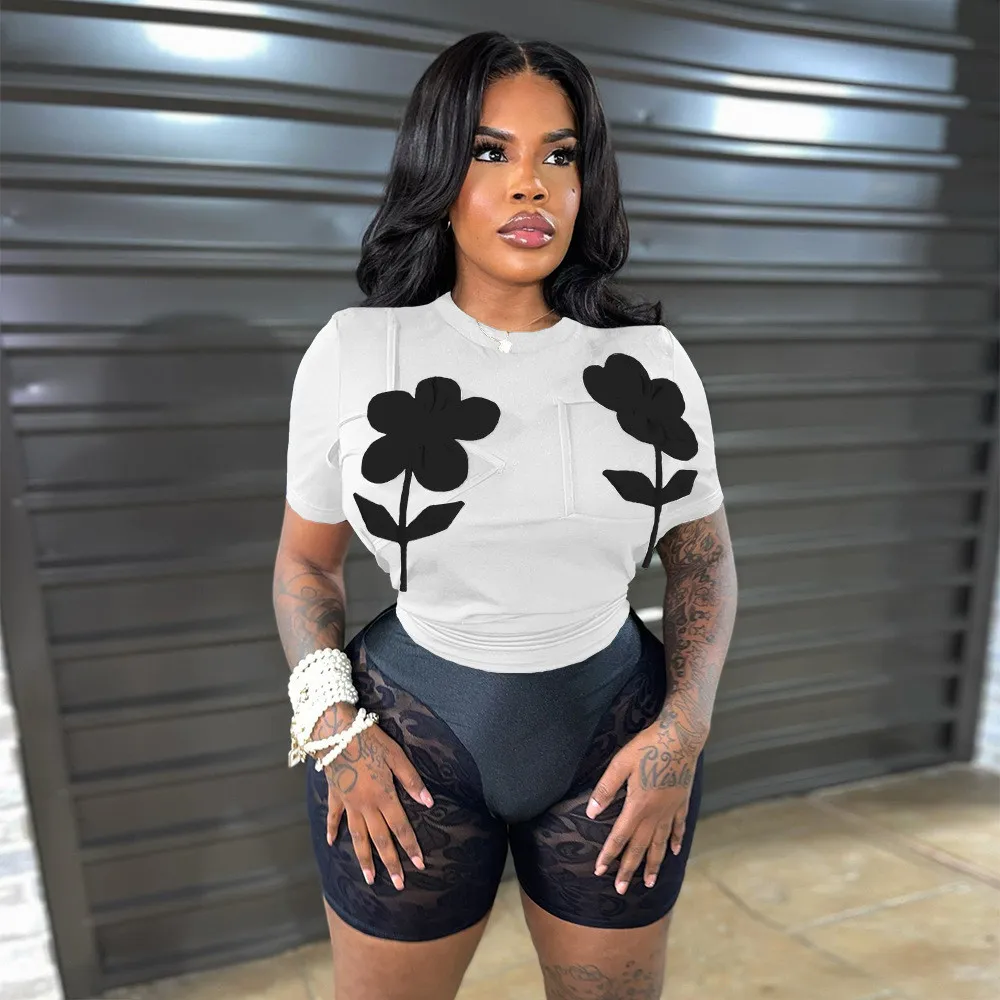 Summer Style Patchwork Contrast T-Shirt - Image 3