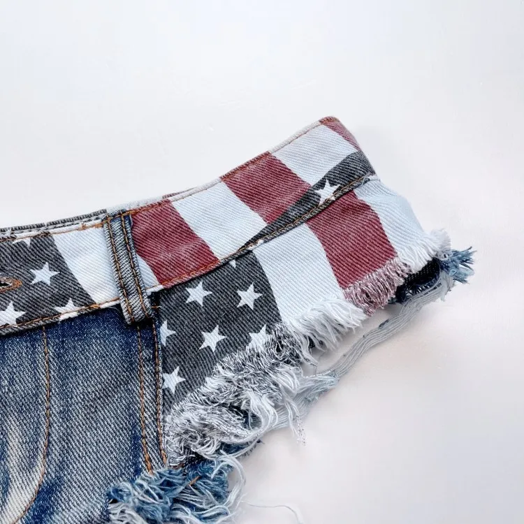 Fashion Summer Low Rise Denim Pants Denim Shorts Shorts Beach Shorts Plus Size Low Ripped Ripped - Image 8