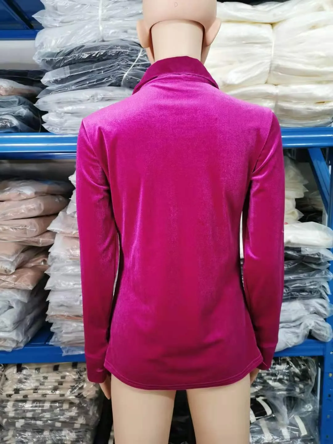 Spring Autumn Pocket Shirt Top Solid Color Chic Long Sleeve Single Breasted Shirt Women - Image 20