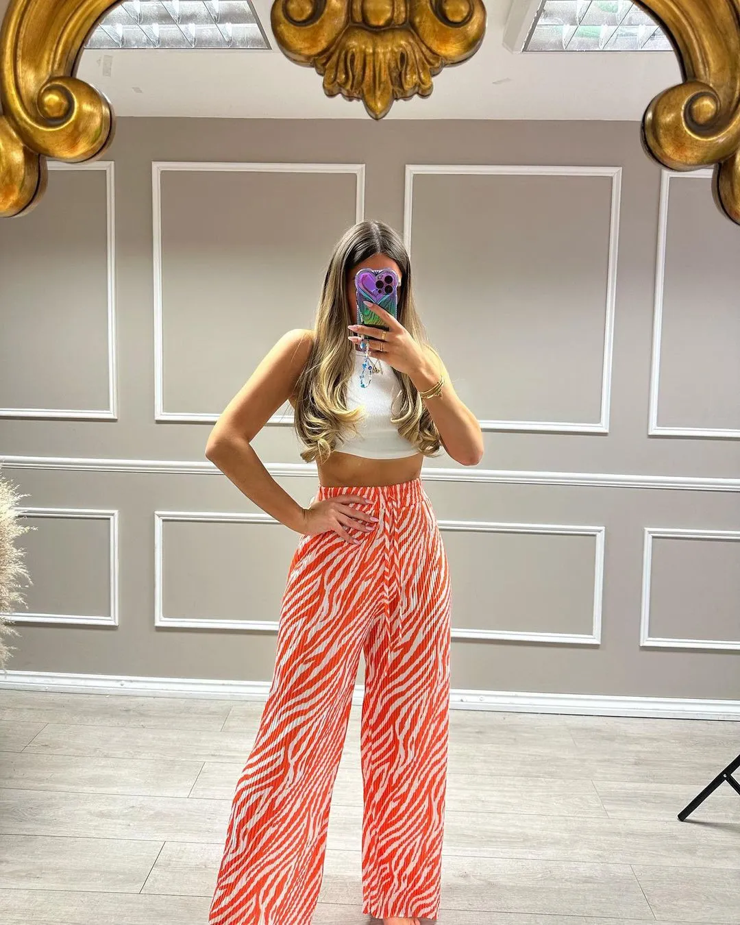 Women's Fashion Print Wide Leg Casual Pants - Image 18