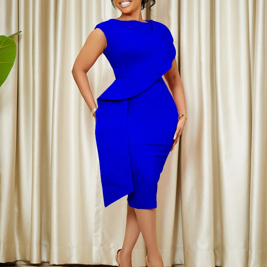 Women's Summer Fashion Bodycon Tonle Plus Size African Dress - Image 6