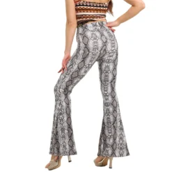 Trendy Tight Fitting Print Bell Bottom Pants Women'S Casual Pants