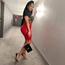 Summer Fashion Irregular Mesh Patchwork Letter Print Short Chain T-Shirt